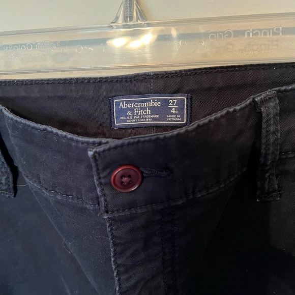 Abercrombie and Fitch black chino high rise straight pants size 27 / 4 - Picture 2 of 3